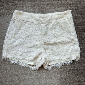 White Lacey Express Shorts